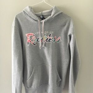 grey young and reckless hoodie